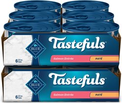 Blue Buffalo Tastefuls Natural Pate Salmon Entree Wet Cat Food, 3-oz can, case of 12