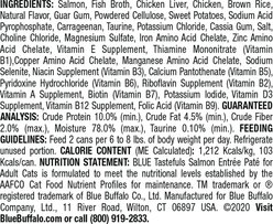 Blue Buffalo Tastefuls Natural Pate Salmon Entree Wet Cat Food, 3-oz can, case of 12 slide 2 of 8