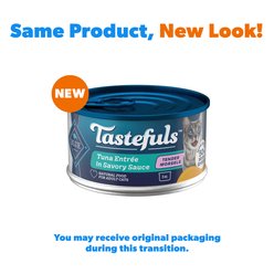 Blue Buffalo Tastefuls Natural Tender Morsels Tuna Entree Wet Cat Food, 3-oz can, case of 12 slide 2 of 9