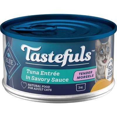 Blue Buffalo Blue Buffalo Tastefuls Natural Tender Morsels Tuna Entree Wet Cat Food, 3-oz can, case of 12