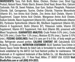 Blue Buffalo Tastefuls Natural Tender Morsels Tuna Entree Wet Cat Food, 3-oz can, case of 12 slide 2 of 8