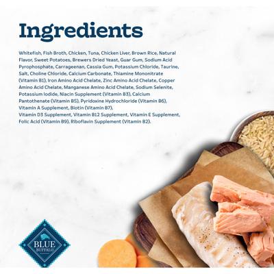 Show full view: Blue Buffalo Tastefuls Ocean Fish & Tuna Entrée Pate Wet Cat Food, 5.5-oz can, case of 24 slide 5 of 10