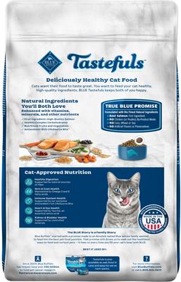 Show full view: Blue Buffalo Tastefuls Salmon & Brown Rice Recipe Adult Indoor Dry Cat Food, 15-lb bag slide 3 of 11