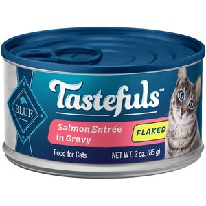Blue Buffalo Tastefuls Salmon Entrée in Gravy Flaked Wet Cat Food, 3-oz can, case of 24
