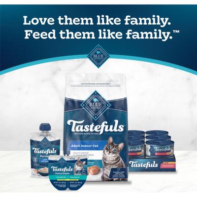 Show full view: Blue Buffalo Tastefuls Salmon Entrée Pate Wet Cat Food, 5.5-oz can, case of 24 slide 10 of 11