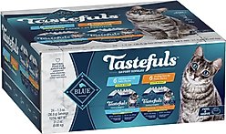 Blue Buffalo Tastefuls Savory Singles Chicken & Turkey Entree Variety Pack Cuts in Gravy Wet Cat Food, 2.6-oz twin pack, case of 12