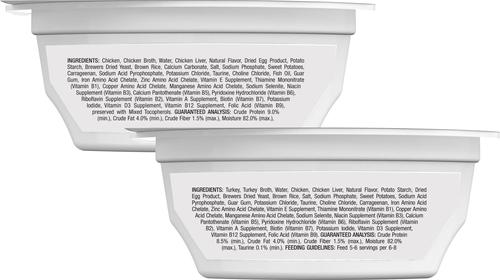 Show full view: Blue Buffalo Tastefuls Savory Singles Chicken & Turkey Entree Variety Pack Cuts in Gravy Wet Cat Food, 2.6-oz twin pack, case of 12 slide 3 of 11