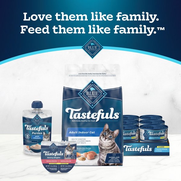 Blue Buffalo Tastefuls Savory Singles Salmon Entrée Cuts in Gravy Adult Cat Food, 2.6-oz cup, case of 24