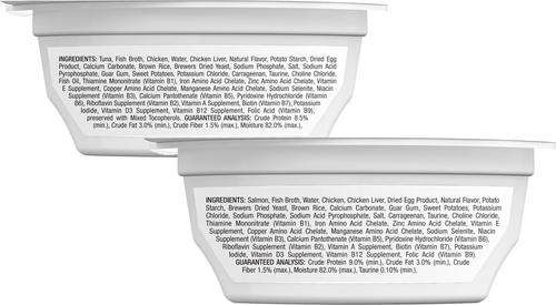 Show full view: Blue Buffalo Tastefuls Savory Singles Salmon & Tuna Cuts in Gravy Variety Pack Wet Cat Food, 2.6-oz twin trays, case of 24 slide 3 of 11