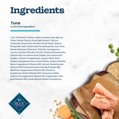 Show full view: Blue Buffalo Tastefuls Savory Singles Tuna Entrée Cuts in Gravy Adult Cat Food, 2.6-oz cup, case of 24 slide 6 of 12