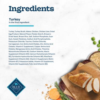 Show full view: Blue Buffalo Tastefuls Savory Singles Turkey Entrée Cuts in Gravy Adult Cat Food, 2.6-oz cup, case of 24 slide 6 of 12