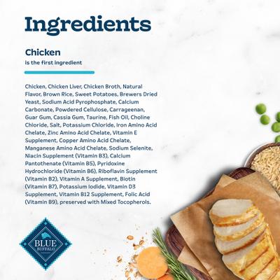 Show full view: Blue Buffalo Tastefuls Spoonles Singles Chicken Entrée Pate Wet Cat Food, 2.6-oz tray, 24 count slide 6 of 12