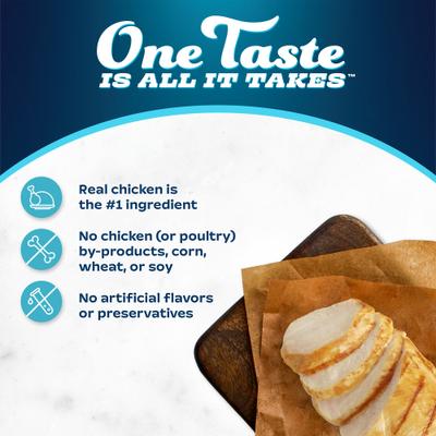 Show full view: Blue Buffalo Tastefuls Spoonles Singles Chicken Entrée Pate Wet Cat Food, 2.6-oz tray, 24 count slide 7 of 12