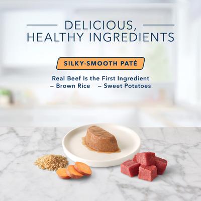 Show full view: Blue Buffalo Tastefuls Spoonless Singles Beef Entrée Pate Adult Cat Food, 2.6-oz cup, case of 24 slide 6 of 11