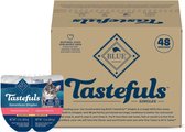 Blue Buffalo Tastefuls Spoonless Singles Salmon Entrée Pate Adult Cat Food, 2.6-oz cup, case of 24