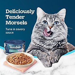Blue Buffalo Tastefuls Tender Morsels Tuna Entrée Wet Cat Food, 3-oz can, case of 24 slide 2 of 9