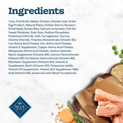 Show full view: Blue Buffalo Tastefuls Tender Morsels Tuna Entrée Wet Cat Food, 3-oz can, case of 24 slide 6 of 11