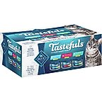Blue Buffalo Tastefuls Tuna, Chicken, Fish & Shrimp Variety Pack Flaked Canned Cat Food, 3-oz can, case of 12