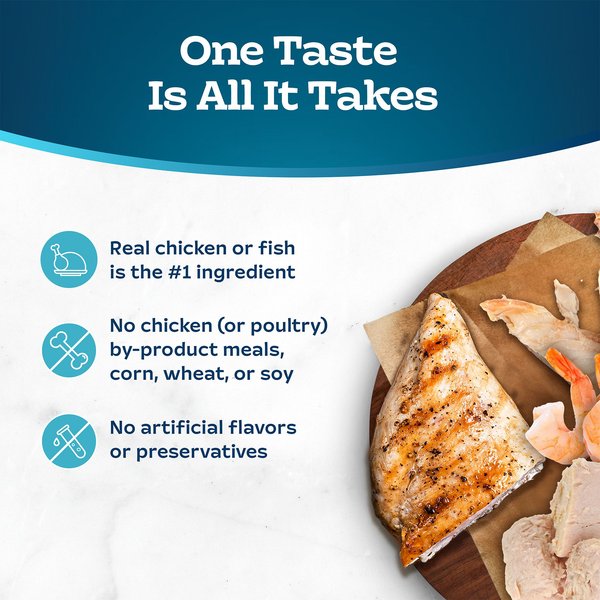 Blue Buffalo Tastefuls Tuna, Chicken, Fish & Shrimp Entrées Variety Pack Flaked Wet Cat Food