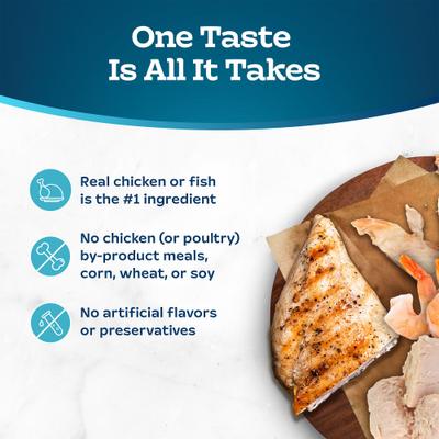 Blue Buffalo Tastefuls Tuna, Chicken, Fish & Shrimp Entrées Variety Pack Flaked Wet Cat Food