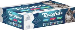 Blue Buffalo Tastefuls Tuna, Chicken, Fish & Shrimp Variety Pack Flaked Canned Cat Food, 5.5-oz can, case of 12