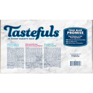 Blue Buffalo Tastefuls Tuna, Chicken, Fish & Shrimp Variety Pack Flaked Wet Cat Food, 5.5-oz can, case of 24