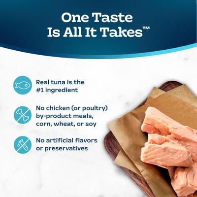 Show full view: Blue Buffalo Tastefuls Tuna Entrée in Gravy Flaked Wet Cat Food, 3-oz can, case of 24 slide 7 of 11