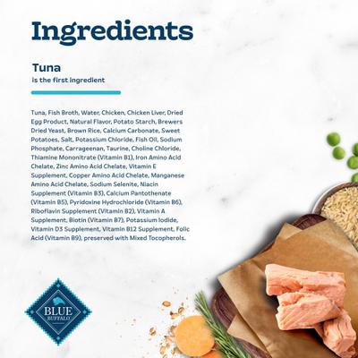 Show full view: Blue Buffalo Tastefuls Tuna Entrée in Gravy Flaked Wet Cat Food, 3-oz can, case of 24 slide 6 of 11