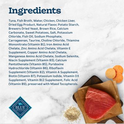 Show full view: Blue Buffalo Tastefuls Tuna Entrée in Gravy Flaked Wet Cat Food, 3-oz can, case of 4 slide 9 of 10