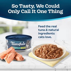 Blue Buffalo Tastefuls Tuna Entrée in Gravy Flaked Wet Cat Food, 5.5-oz can, case of 24 slide 2 of 9