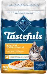 Blue Buffalo Tastefuls Weight Control Adult Dry Cat Food, 15-lb bag
