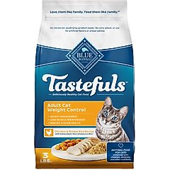 Blue Buffalo Tastefuls Weight Control Adult Dry Cat Food, 3-lb bag