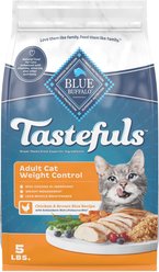 Blue Buffalo Tastefuls Weight Control Adult Dry Cat Food, 5-lb bag