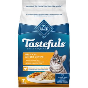 Blue Buffalo Tastefuls Weight Control Adult Dry Cat Food, 7-lb bag