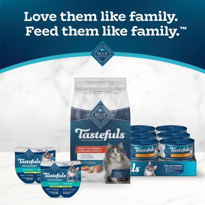 Show full view: Blue Buffalo Tastefuls Weight & Hairball Control Adult Dry Cat Food, 7-lb bag slide 10 of 13