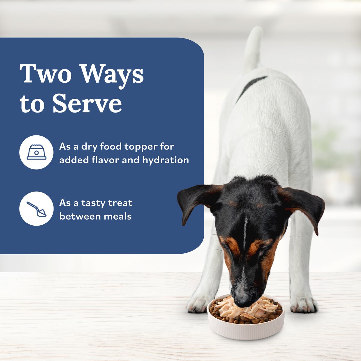 Blue Buffalo Tender Shreds Salmon & Chicken Toppers in Savory Broth, Wet Dog Food, 2.5-oz bag, 24 count