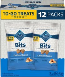 Blue Buffalo To-Go Bits Tasty Chicken Recipe Dog Treats, 12 count