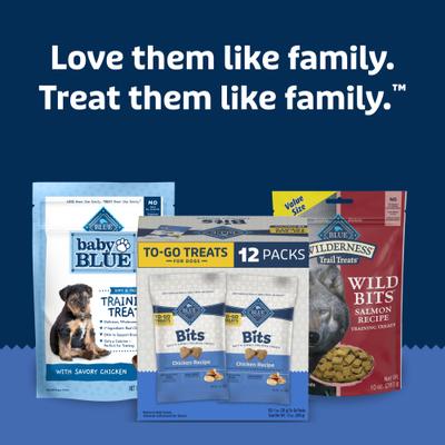 Show full view: Blue Buffalo To-Go Bits Tasty Chicken Recipe Dog Treats, 12 count slide 10 of 11