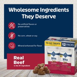 Blue Buffalo To-Go Bits Tender Beef Recipe Dog Treats, 12 count slide 2 of 9