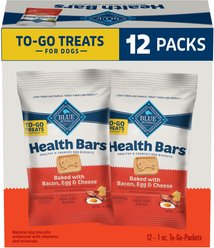Blue Buffalo Health Bars Bacon, Egg & Cheese Mini Dog Treats, 1-oz bag, 12 count