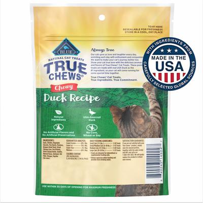Show full view: Blue Buffalo True Chews Duck Recipe Chewy Cat Treats, 3-oz bag slide 3 of 11