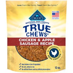 Blue Buffalo True Chews Natural Chicken & Apple Sausage Dog Treats, 12-oz bag