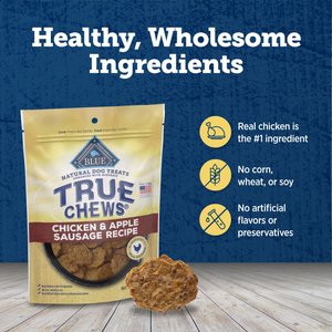 Blue Buffalo True Chews Natural Chicken & Apple Sausage Dog Treats, 12-oz bag