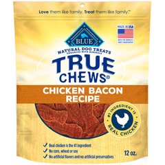 Blue Buffalo True Chews Natural Chicken & Bacon Dog Treats, 12-oz bag