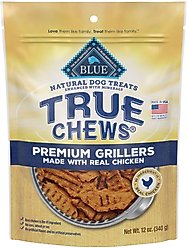 Blue Buffalo True Chews Premium Grillers Natural Chicken Dog Treats, 12-oz bag