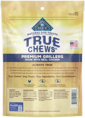 Show full view: Blue Buffalo True Chews Premium Grillers Natural Chicken Dog Treats, 12-oz bag slide 3 of 11