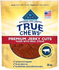 Blue Buffalo True Chews Premium Jerky Cuts Natural Steak Dog Treats, 20-oz bag