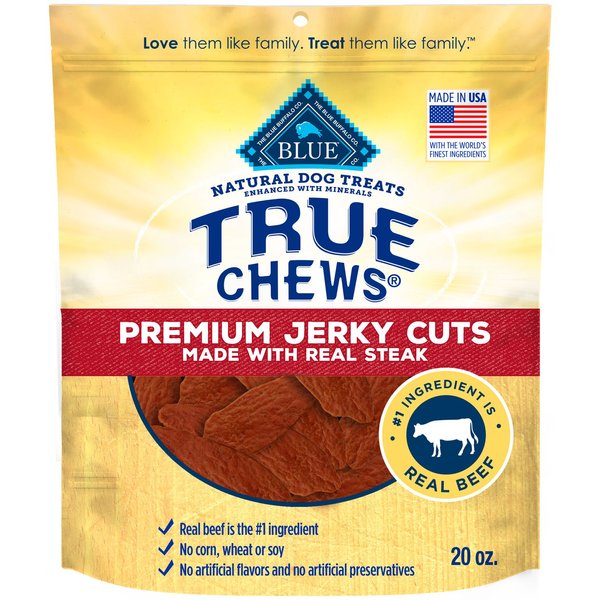 Blue Buffalo True Chews Premium Jerky Cuts Natural Steak Dog Treats