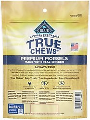 Blue Buffalo True Chews Premium Morsels Natural Grain-Free Chicken Dog Treats, 11-oz bag slide 2 of 9