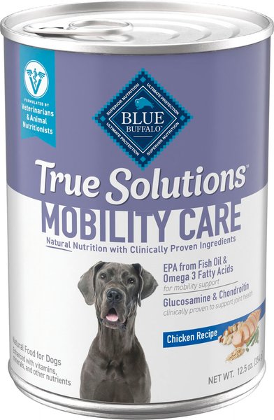 Show full view: Blue Buffalo True Solutions Mobility Care Adult Chicken Wet Dog Food, 12.5-oz can, pack of 12 slide 1 of 12